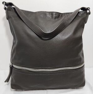 MARGOT The Alma Large Pebbled Green Leather Hobo Shoulder/ Handbag